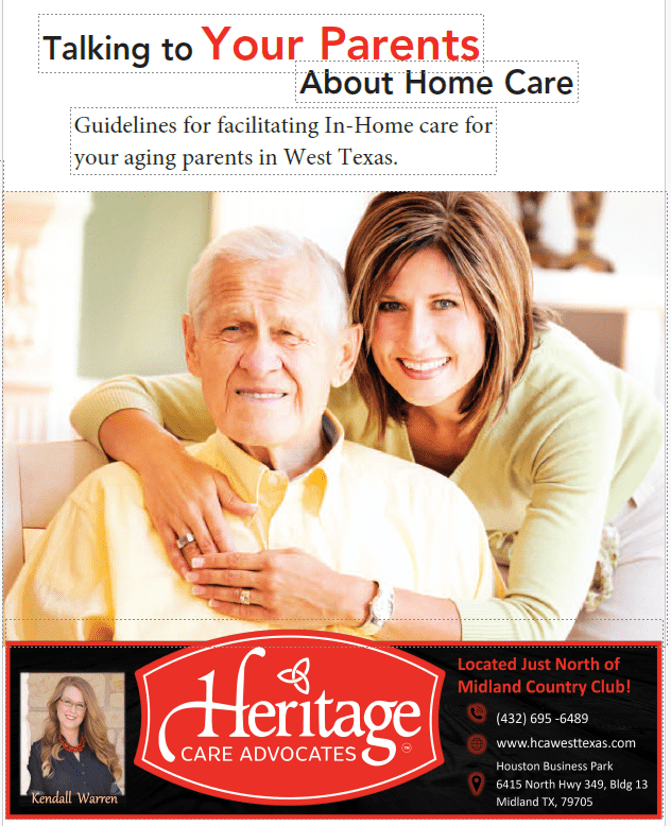 talking to your parents about home care Heritage care Advocates